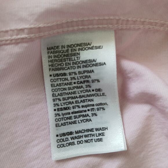 Set of 2 Buttoned Down LS Cotton Stretch Dress shirts SZ 171/2 35 slim blue/pink - Picture 15 of 16